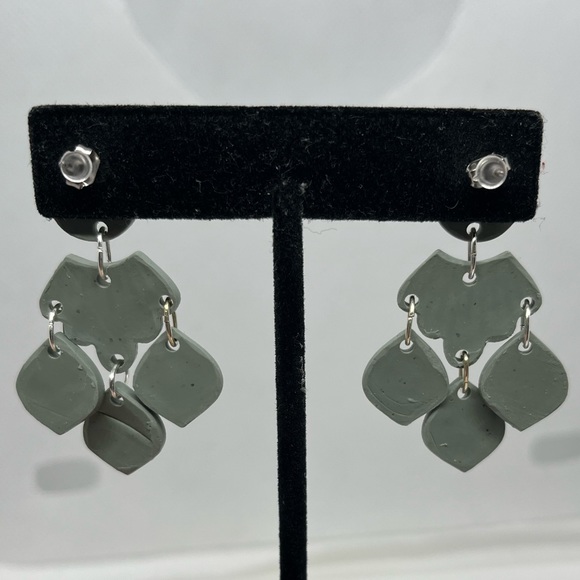 Handmade Clay Dangle Earrings - Picture 8 of 11